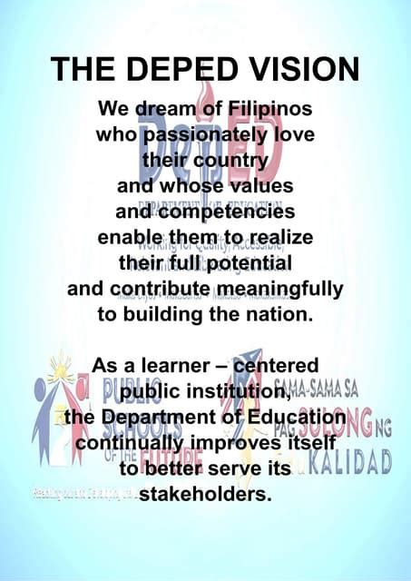 The Deped Vision And Mission For Quality Philippine Education Pdf