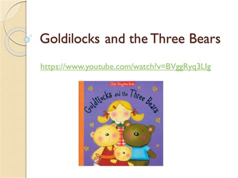 Goldilocks And The Three Bears Teaching Resources