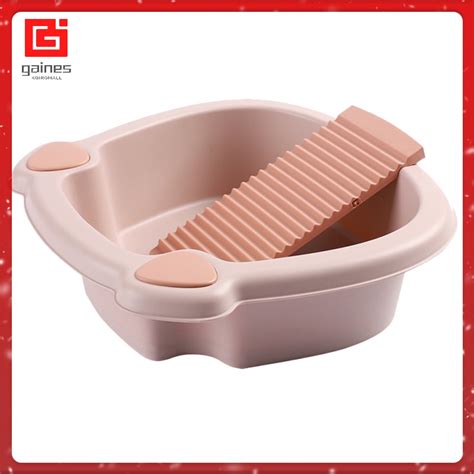 Plastic Panel Wash Basin Hand Washing Clothes Station Japanese Underwear Washboard Basins