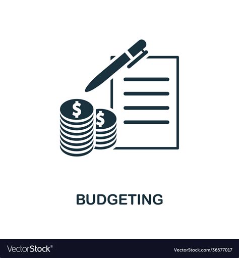 Budgeting Icon Line Style Icon Design From Vector Image