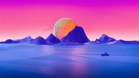 The best quality and size only with us! 1360x768 Minimalist Landscape Cgi Laptop HD HD 4k ...