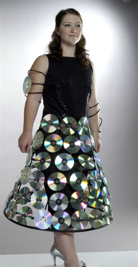 Wearable Art Entry Disc Styler Made By Amanda Lakin Recycled Dress