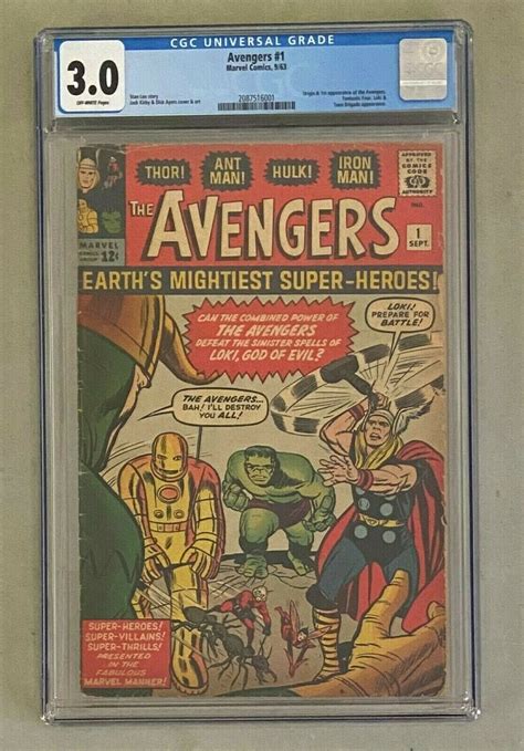 Avengers 1 Marvel Comics 1963 Cgc 30 Origin And 1st
