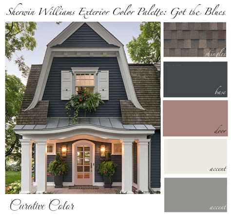 Got the Blues SHERWIN WILLIAMS Exterior Color Palette - Etsy