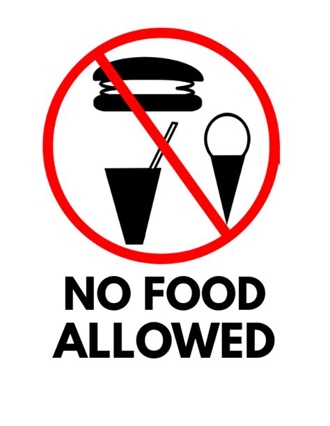 No Food Sign Free Flyer Template Postermywall