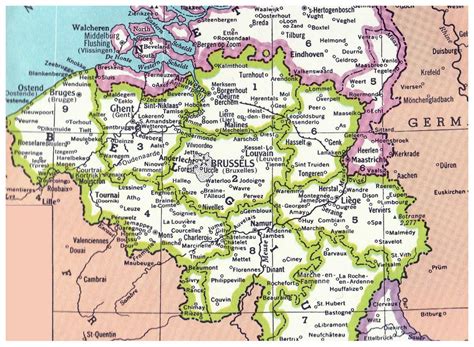 Detailed Administrative Map Of Belgium Belgium Europe Mapsland
