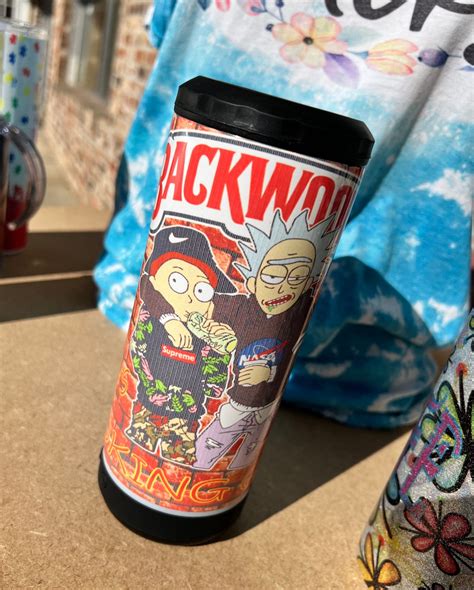 Backwoods Rick And Morty Coolercan Tumbler Etsy