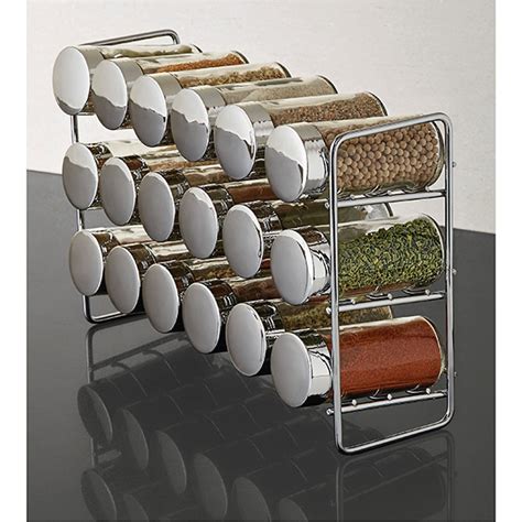 Chrome 18 Bottle Spice Rack The Container Store