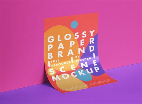 Glossy Flyer Presentation Mockup Mockup World