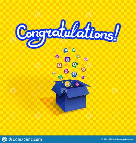 Vector Congratulations Background Colorful Winning Prize Illustration