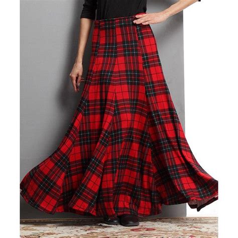 Reborn Collection Red Glen Plaid Maxi Skirt 35 Liked On Polyvore