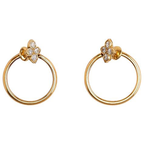 Cartier Oriane Diamond Gold Half Hoop Earrings For Sale At Stdibs
