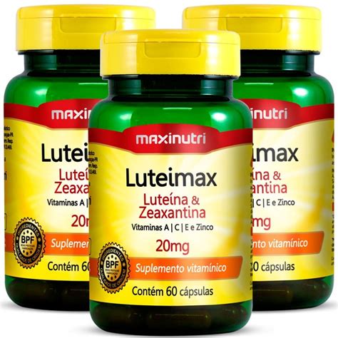 Luteína 3x60 Cápsulas Maxinutri Para Saúde Dos Olhos R 7470 Em