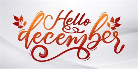 Premium Vector Lettering Of Hello December Banner Design