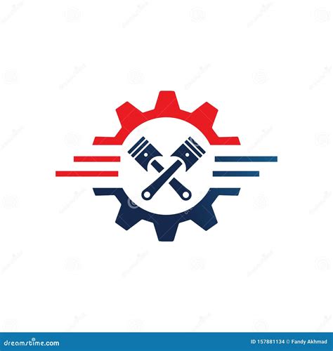 Creative Illustration Car Mechanic Auto Repair Logo Vector Graphic