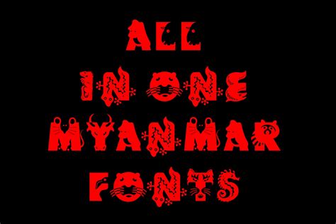 Black Magic Myanmar Fonts Collection 1527 Mb