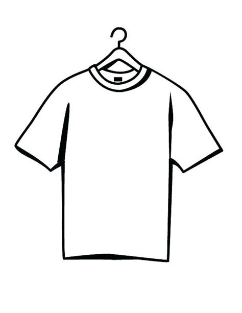 Blank T Shirt Template For Colouring Clipart Best Sketch Coloring Page
