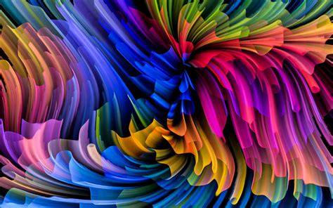Download Wallpapers Colorful Abstract Waves 4k Neon Art Creative
