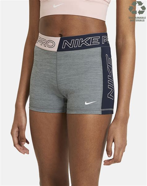 Nike Womens Pro 3inch Shorts Grey Life Style Sports Ie