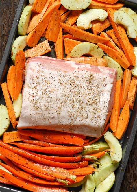 Add the potatoes and leeks to the pan and cook, stirring occasionally, until lightly browned, 3 to 5 minutes. Brown Sugar Dijon Glazed Pork Loin with carrots, apples ...