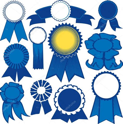 Blue Ribbon Collection Stock Vector Image By ©bigredlink 32417031