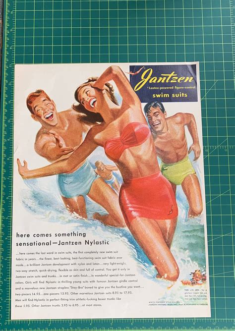 Vintage 1949 Jantzen Swimwear Print Ad Etsy