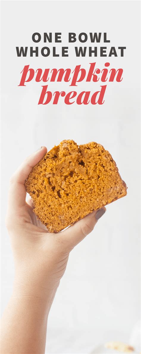 Give the traditional pumpkin bread a new twist by adding some freshly grated lemon zest and freshly squeezed orange juice. One Bowl Whole Wheat Pumpkin Bread | Wholefully