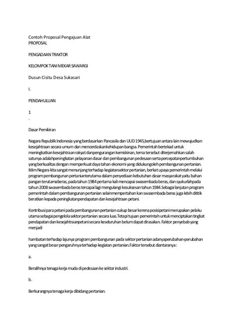 Contoh Proposal Pengajuan Barang Ke Pemerintah  Berbagi Contoh Proposal