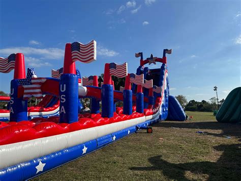 Stars And Stripes Water Slide Dl South Florida Bounce