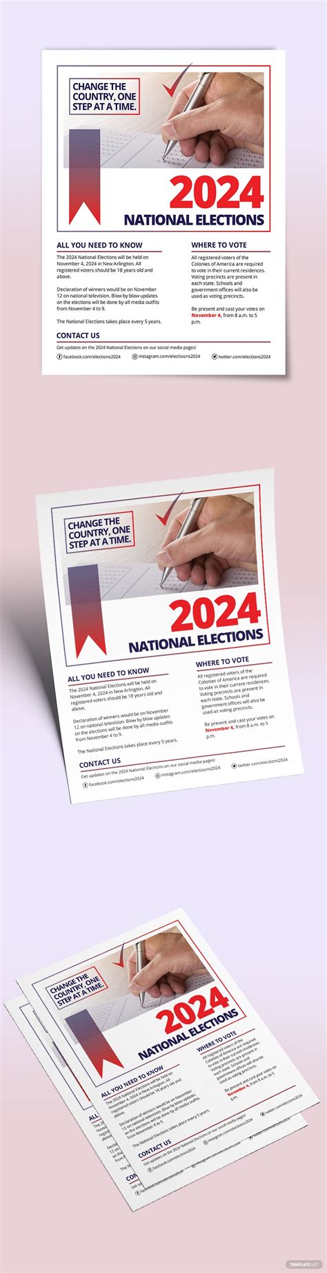 Election Flyers In Word Templates Designs Docs Free Downloads