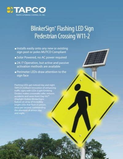 Blinkersign Flashing Led Sign Pedestrian Crossing W11 2