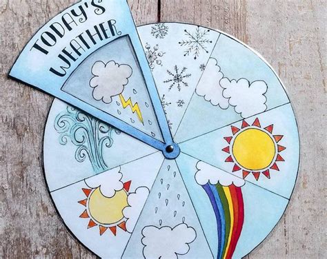 Todays Weather Wheel Digital Download Etsy Sunday School Crafts