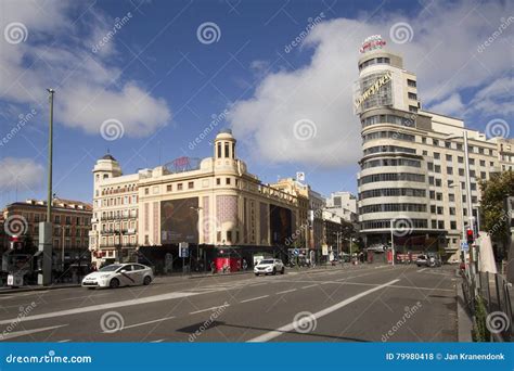 Gran Via In Madrid Spain Editorial Stock Photo Image Of Spanish