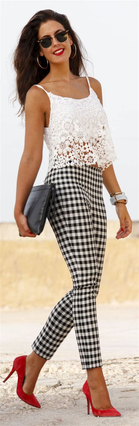 Gingham shirt black white gingham shirt women checkered shirt 100% cotton check button down gingham button up check shirt bridesmaid shirts camixawomensshirts 4.5 out of 5 stars (7) $ 39.90 free shipping add to favorites gingham shirt blue white gingham shirt women checkered shirt 100% cotton check button down gingham button up check shirt. what to wear with black white gingham pants - Google ...