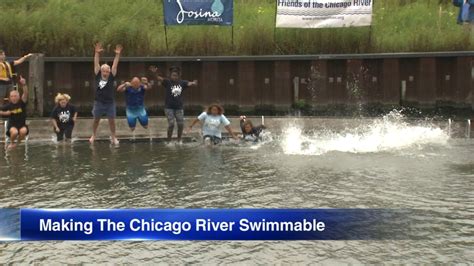 Organizers Take Plunge To Show The Chicago River Is Safe For Swimmers Abc7 Chicago