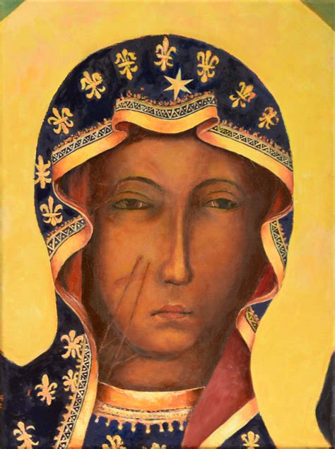Black Madonna Poland Our Lady Of Czestochowa Icon Painting