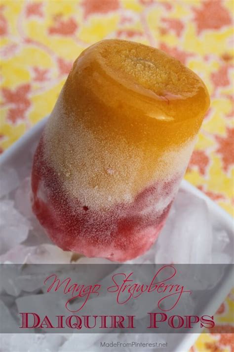 Mango Strawberry Daiquiri Pops