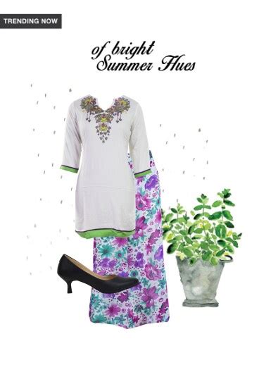 Of Bright Summer Hue Buy White Kurtas With Black Pumps Scrapbook Look