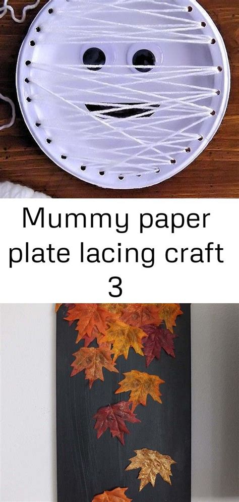 Mummy Paper Plate Lacing Craft 3 Crafts Paper Plate Crafts Diy