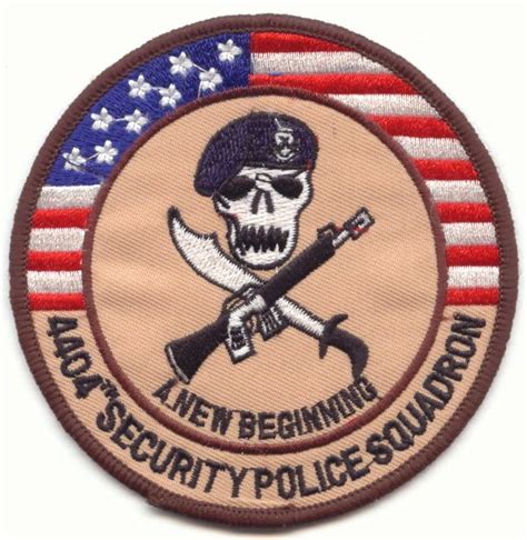4404th Security Police Squadron Dui Usaf Braves Motto Crest Police