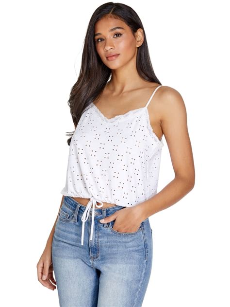 Cole Eyelet Crop Cami Guess Factory