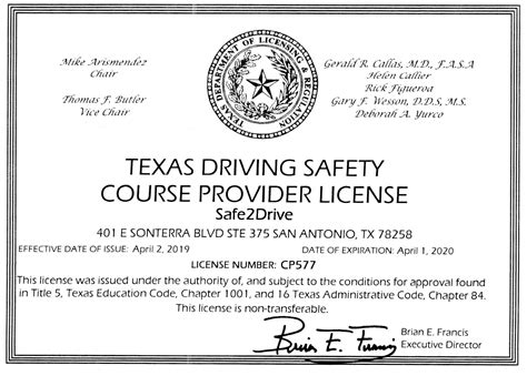 TLDR Course Provider License for Texas Driver Safety