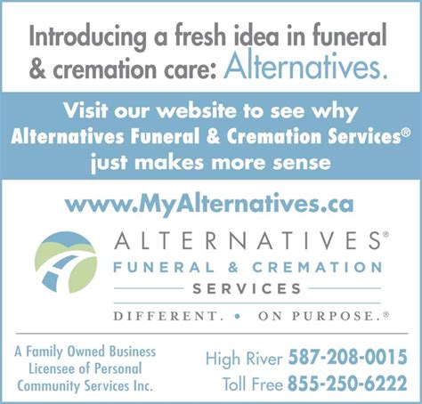 Alternatives Funeral And Cremation Services Opening Hours 12 East Lake Way Ne Airdrie Ab