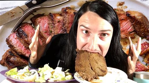 Steak Mukbang Eating Show Q A Youtube