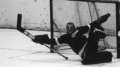 Terry Sawchuk In Goal For The Red Wings Likely In 1962 The First Year