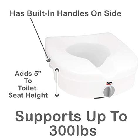 Carex E Z Lock Raised Toilet Seat Adds 5 Inches To Toilet Height Eld