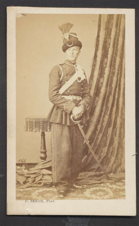 Cdv1808 Turkish Victorian Carte De Visite Soldier With Sword Sebah