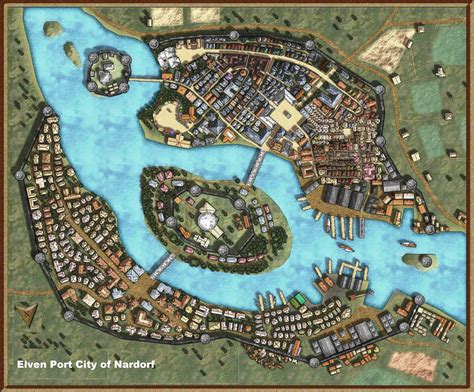 Medieval Port City Map