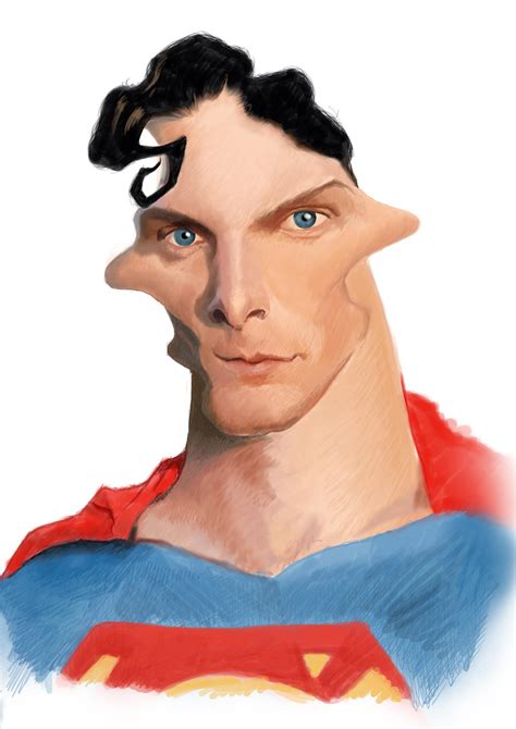Superman Caricature Christopher Reeve By Steveroberts On Deviantart