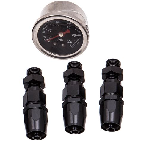 Universal 0 100 Psi 6an Adjustable Fuel Pressure Regulator Kit W Gauge